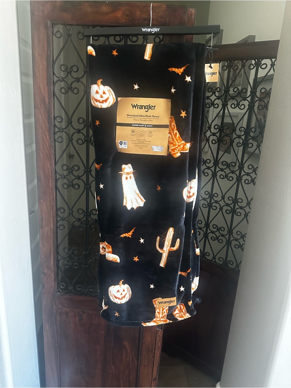 Wrangler Halloween Blanket NWT